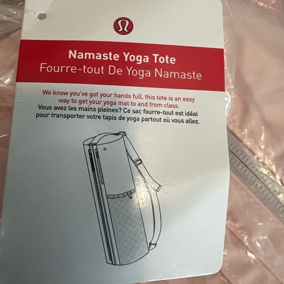 Lululemon Athletica Pink Namaste Yoga Tote Color Pink NWT Y2K - Picture 8 of 10